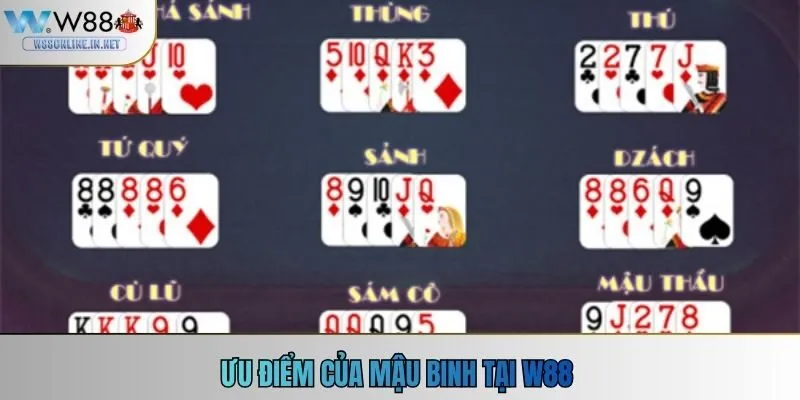 Ưu điểm của mậu binh tại W88